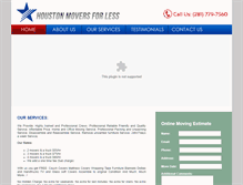 Tablet Screenshot of houstonmoversforless.com